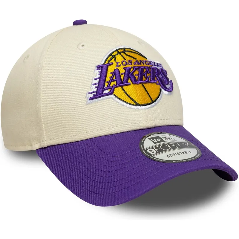 gebogene-beige-und-violette-verstellbare-kappe-9forty-colour-block-der-los-angeles-lakers-nba-von-new-era gebogene-beige-und-violette-verstellbare-kappe-9forty-colour-block-der-los-angeles-lakers-nba-von-new-era