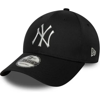 Mützen gebogen schwarz snapback 9FORTY Metallic der New York Yankees MLB von New Era