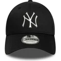 schwarze-gebogene-snapback-kappe-9forty-metallic-der-new-york-yankees-mlb-von-new-era