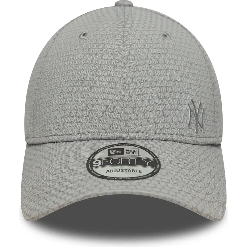 graue-gebogene-snapback-kappe-mit-grauem-logo-9forty-mesh-flawless-der-new-york-yankees-mlb-von-new-era graue-gebogene-snapback-kappe-mit-grauem-logo-9forty-mesh-flawless-der-new-york-yankees-mlb-von-new-era