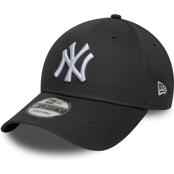 Casquette courbée grise ajustable 9FORTY League Essential New York Yankees MLB New Era