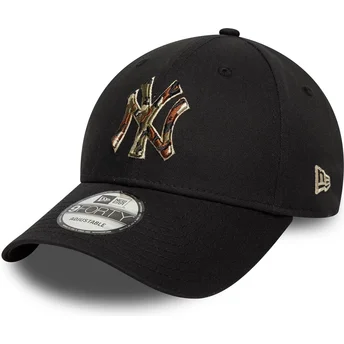 Mützen gebogen schwarz verstellbares band 9FORTY Camo Infill der New York Yankees MLB von New Era