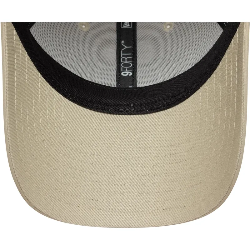 casquette-courbee-beige-ajustable-9forty-streetweear-associazione-sportiva-roma-serie-a-new-era