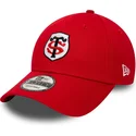 rote-verstellbare-curved-cap-9forty-core-von-stade-toulousain-top-14-von-new-era