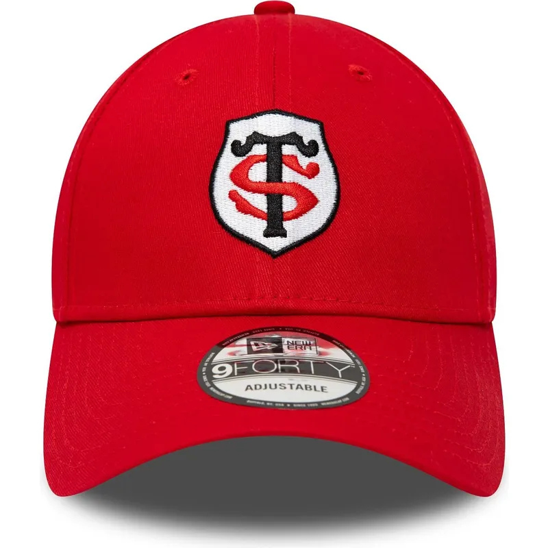 rote-verstellbare-curved-cap-9forty-core-von-stade-toulousain-top-14-von-new-era