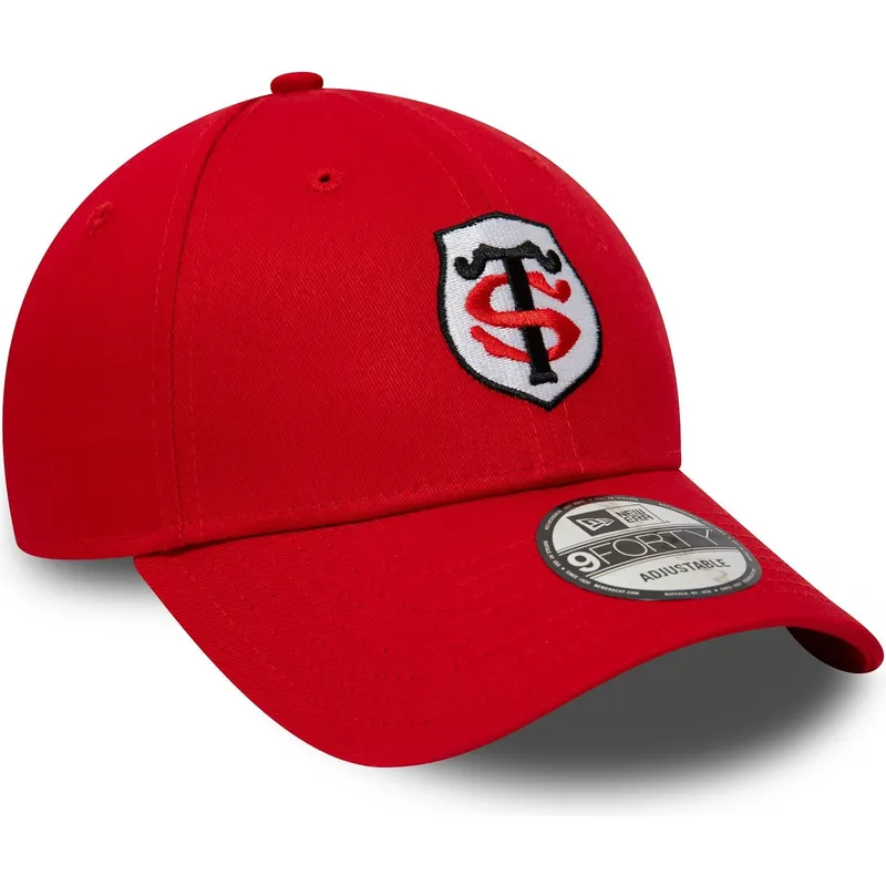 casquette-courbee-rouge-ajustable-9forty-core-stade-toulousain-top-14-new-era
