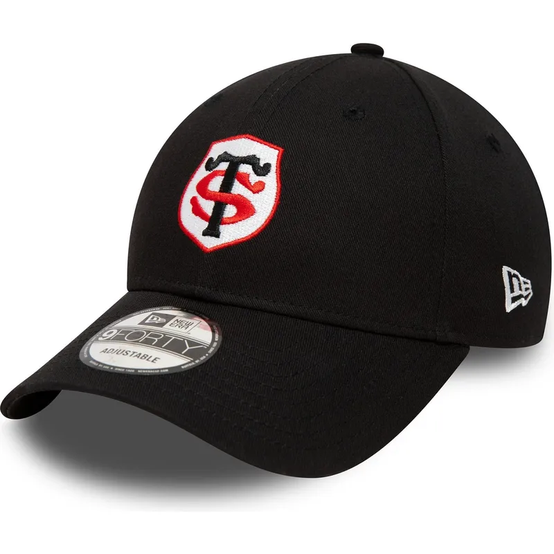 casquette-courbee-noire-ajustable-9forty-team-logo-stade-toulousain-top-14-new-era