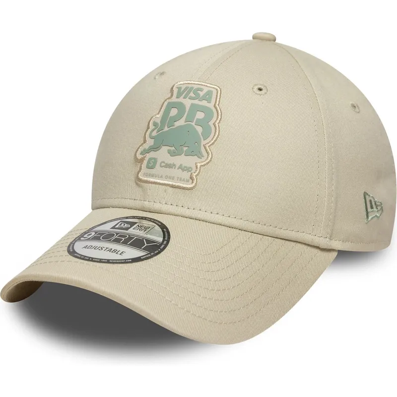 casquette-courbee-beige-ajustable-9forty-seasonal-racing-bulls-f1-team-formula-1-new-era