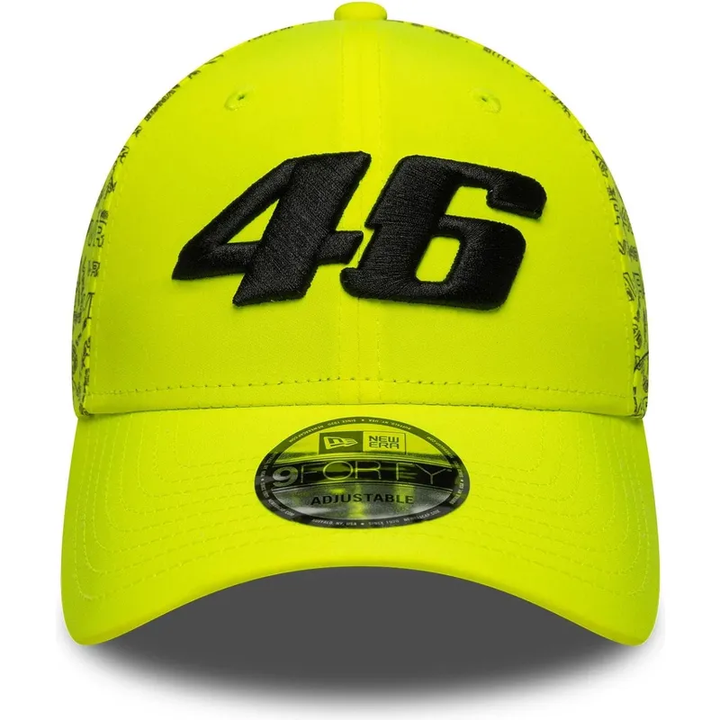 casquette-courbee-jaune-ajustable-9forty-all-over-print-valentino-rossi-vr46-motogp-new-era