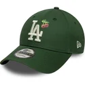 grune-verstellbare-curved-cap-9forty-fruit-icon-der-los-angeles-dodgers-mlb-von-new-era