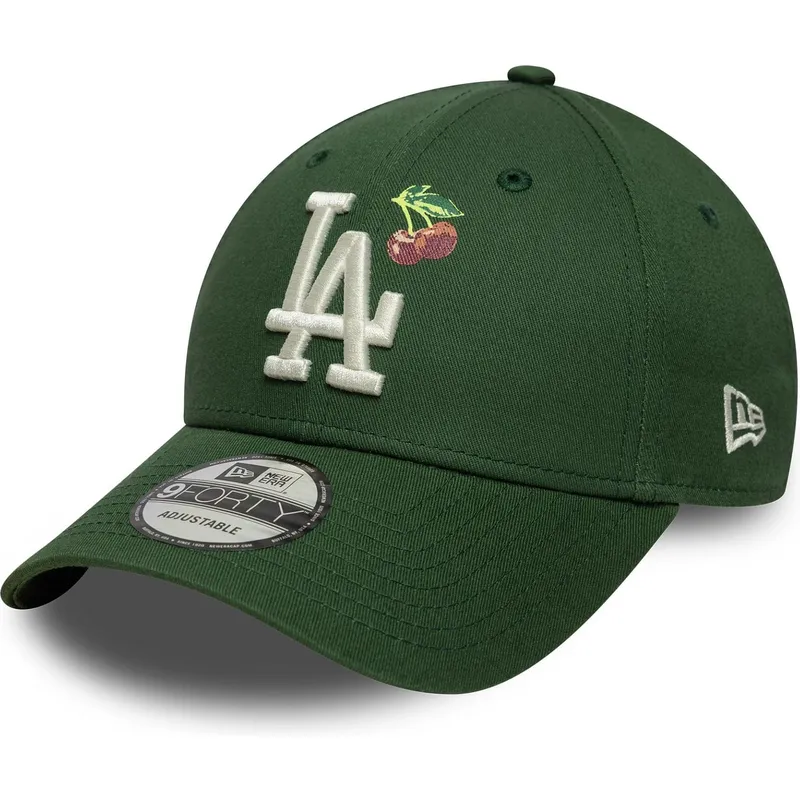 grune-verstellbare-curved-cap-9forty-fruit-icon-der-los-angeles-dodgers-mlb-von-new-era