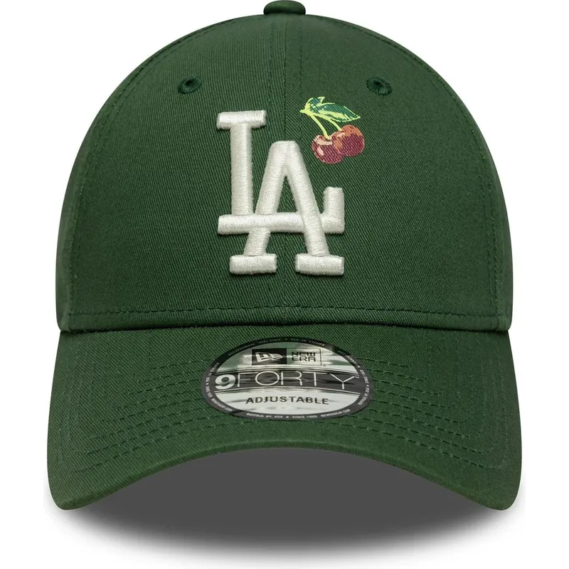 casquette-courbee-verte-ajustable-9forty-fruit-icon-los-angeles-dodgers-mlb-new-era