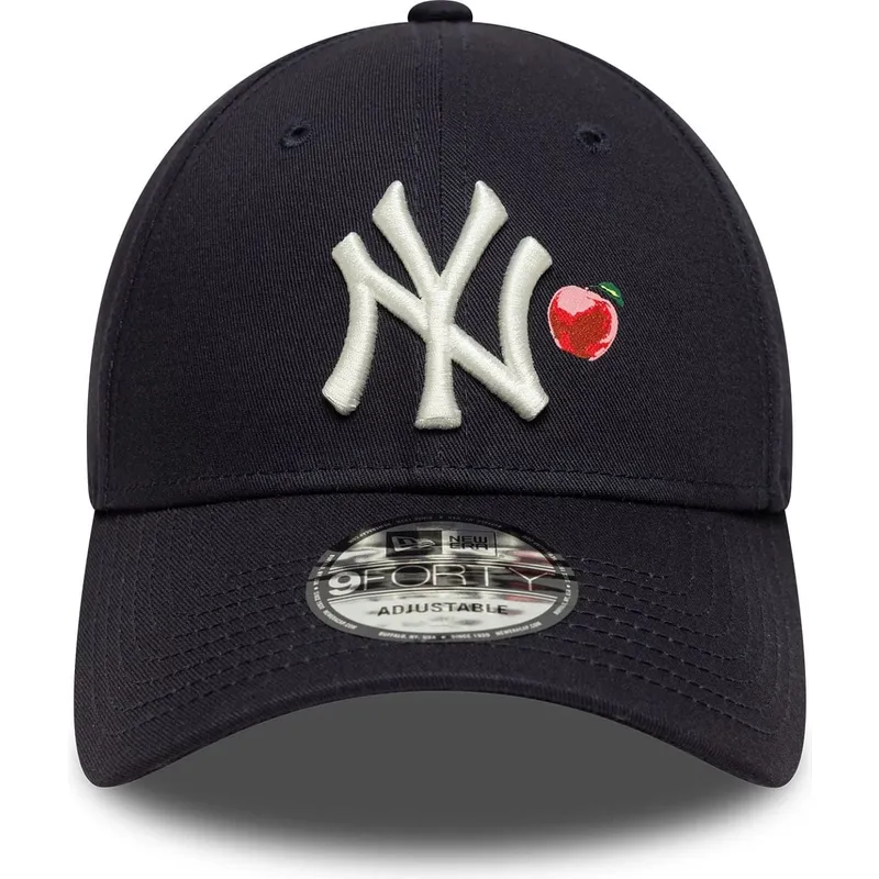 casquette-courbee-bleue-marine-ajustable-9forty-fruit-icon-new-york-yankees-mlb-new-era