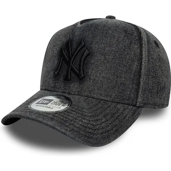 Casquette courbée noire snapback 9FORTY E Frame Denim New York Yankees MLB New Era