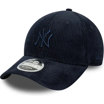 Casquette courbée bleue marine ajustable avec logo bleu marine 9FORTY M-Crown Cord New York Yankees MLB New Era