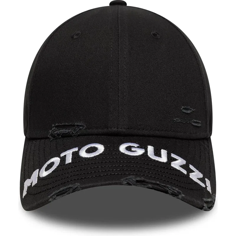 casquette-courbee-noire-ajustable-9forty-m-crown-distressed-moto-guzzi-new-era