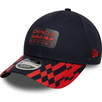Mützen gebogen marineblau snapback 9FORTY M-Crown Visor Print der Red Bull Racing Formula 1 von New Era