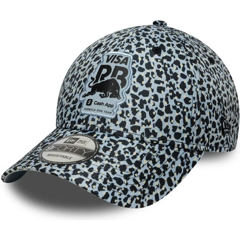 gebogene-verstellbare-leoparden-kappe-9forty-m-crown-von-racing-bulls-f1-team-formula-1-von-new-era