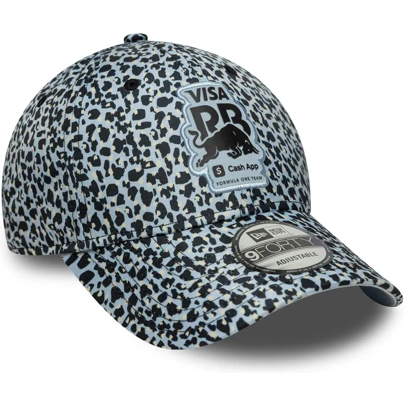 gebogene-verstellbare-leoparden-kappe-9forty-m-crown-von-racing-bulls-f1-team-formula-1-von-new-era