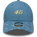 casquette-courbee-bleue-snapback-9forty-m-crown-denim-valentino-rossi-vr46-motogp-new-era