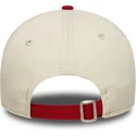 beige-und-rote-verstellbare-curved-cap-9twenty-mini-washed-der-new-york-yankees-mlb-von-new-era