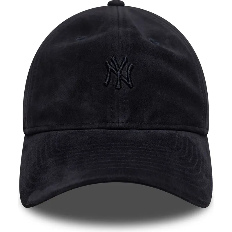casquette-courbee-bleue-marine-ajustable-avec-logo-bleu-marine-9twenty-suede-new-york-yankees-mlb-new-era