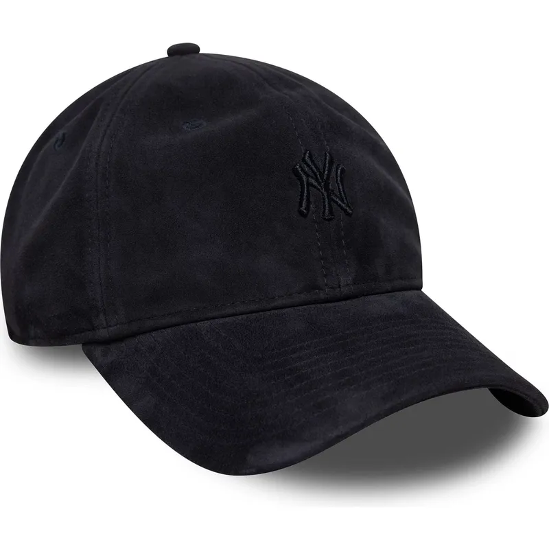casquette-courbee-bleue-marine-ajustable-avec-logo-bleu-marine-9twenty-suede-new-york-yankees-mlb-new-era