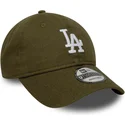 casquette-courbee-verte-ajustable-9twenty-linen-los-angeles-dodgers-mlb-new-era