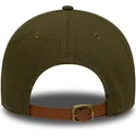 grune-verstellbare-curved-cap-9twenty-linen-der-los-angeles-dodgers-mlb-von-new-era