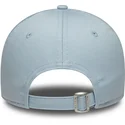 hellblaue-verstellbare-curved-cap-mit-blauem-logo-fur-damen-9forty-metallic-logo-der-los-angeles-dodgers-mlb-von-new-era