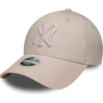 Mützen gebogen rosa verstellbares band 9FORTY Metallic der New York Yankees MLB von New Era