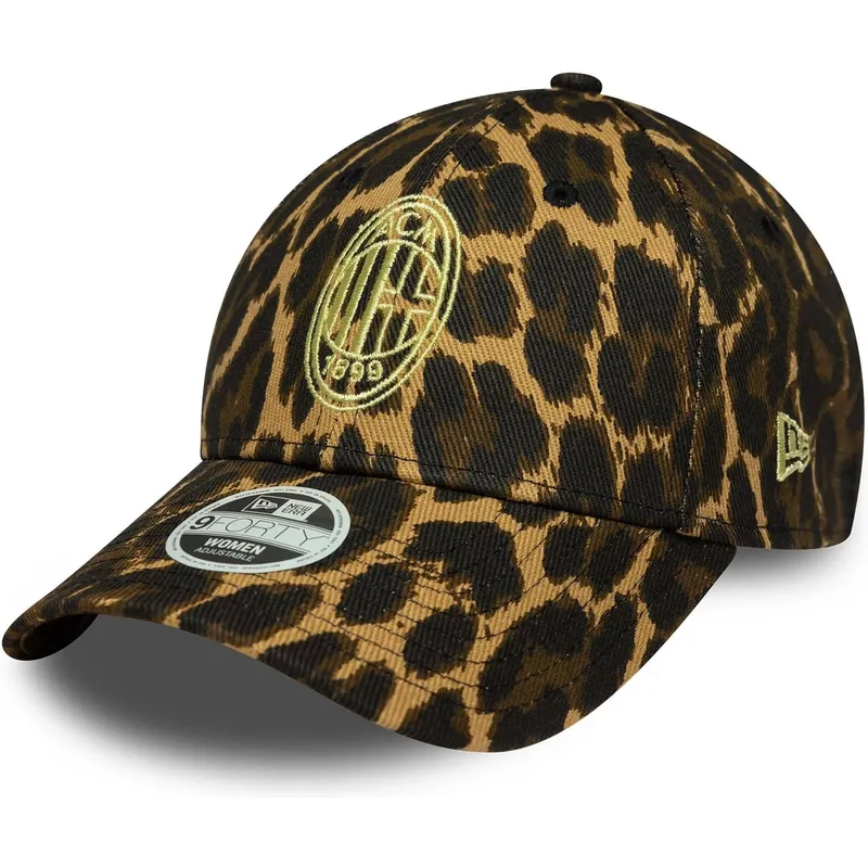damen-verstellbare-leoparden-kurvenkappe-9forty-von-ac-milan-serie-a-von-new-era