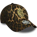 damen-verstellbare-leoparden-kurvenkappe-9forty-von-ac-milan-serie-a-von-new-era