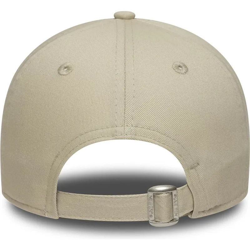 beige-verstellbare-curved-cap-fur-damen-9forty-floral-icon-der-new-york-yankees-mlb-von-new-era