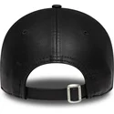 schwarze-gebogene-verstellbare-kappe-mit-schwarzem-logo-fur-damen-9forty-pu-der-new-york-yankees-mlb-von-new-era