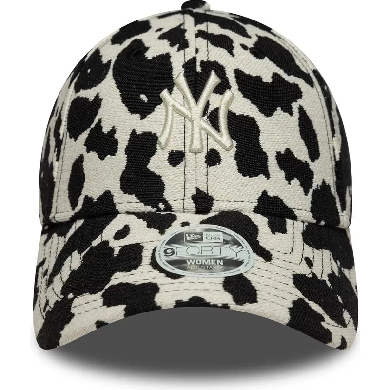 casquette-courbee-noire-et-blanche-ajustable-pour-femme-9forty-cow-midi-new-york-yankees-mlb-new-era