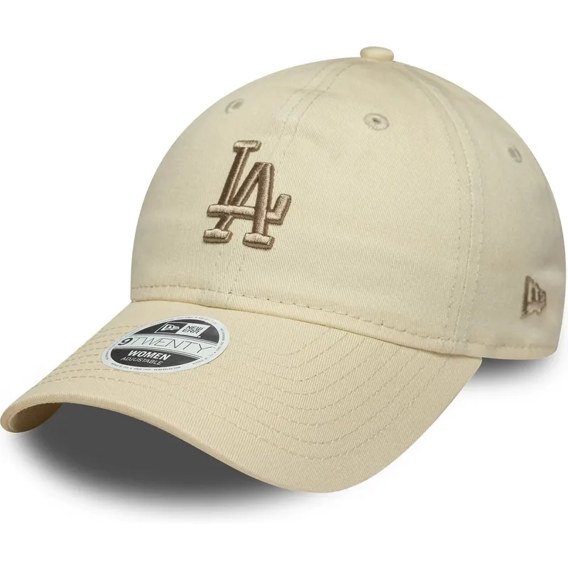 beige-verstellbare-curved-cap-mit-beigem-logo-fur-damen-9twenty-league-essential-midi-der-los-angeles-dodgers-mlb-von-new-era beige-verstellbare-curved-cap-mit-beigem-logo-fur-damen-9twenty-league-essential-midi-der-los-angeles-dodgers-mlb-von-new-era