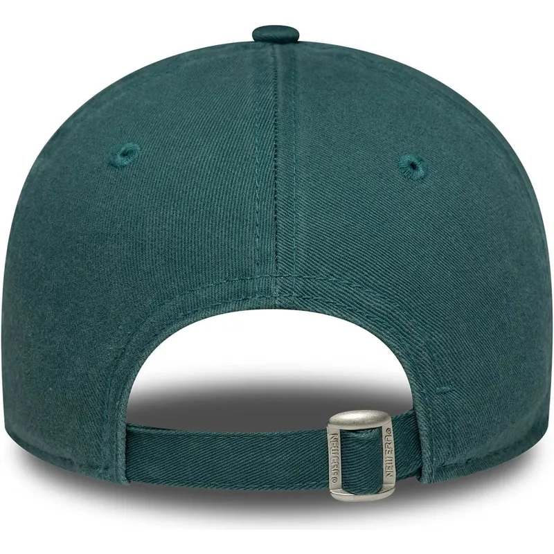 grune-gebogene-verstellbare-damenkappe-9twenty-washed-mini-der-new-york-yankees-mlb-von-new-era