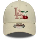 beige-gebogene-verstellbare-kappe-fur-kinder-9forty-fruit-icon-der-new-york-yankees-mlb-von-new-era