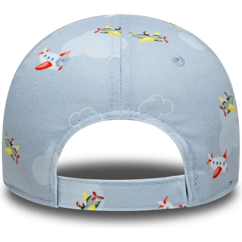 casquette-courbee-bleue-claire-ajustable-pour-enfant-pequeno-9forty-plane-all-over-print-new-york-yankees-mlb-new-era