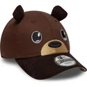 braune-gebogene-verstellbare-kappe-fur-kleinkinder-9forty-cord-ears-von-new-era