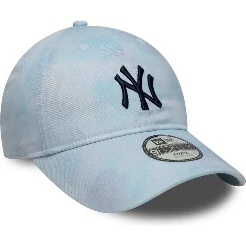 blaue-gebogene-verstellbare-kappe-fur-kinder-9twenty-tie-dye-der-new-york-yankees-mlb-von-new-era blaue-gebogene-verstellbare-kappe-fur-kinder-9twenty-tie-dye-der-new-york-yankees-mlb-von-new-era