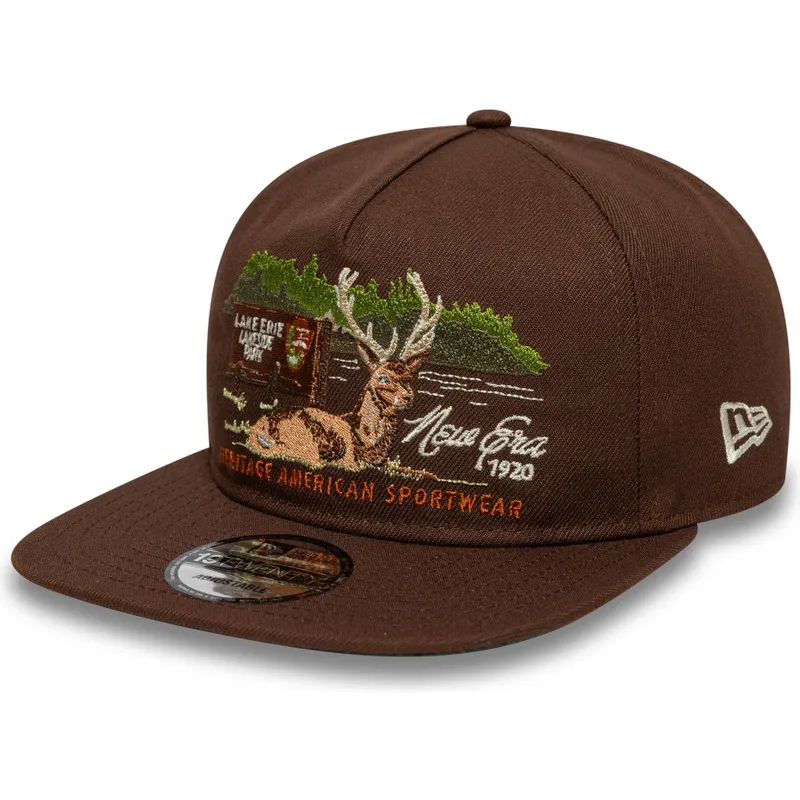 braune-verstellbare-flatcap-19twenty-outdoor-graphic-von-new-era