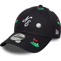 marineblaue-verstellbare-curved-cap-9forty-golf-all-over-print-von-new-era