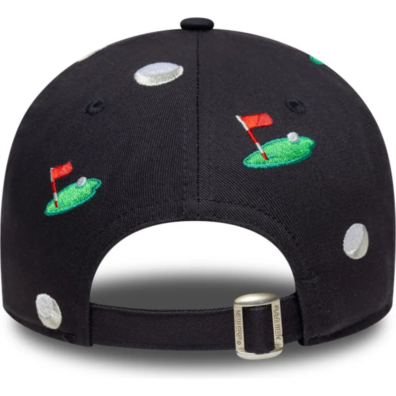 marineblaue-verstellbare-curved-cap-9forty-golf-all-over-print-von-new-era