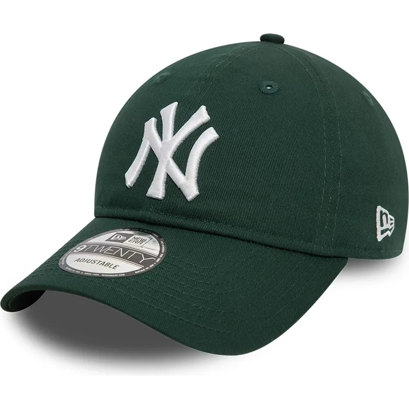 casquette-courbee-verte-fonce-ajustable-9twenty-league-essential-new-york-yankees-mlb-new-era
