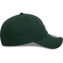 dunkelgrune-verstellbare-curved-cap-9twenty-league-essential-der-new-york-yankees-mlb-von-new-era