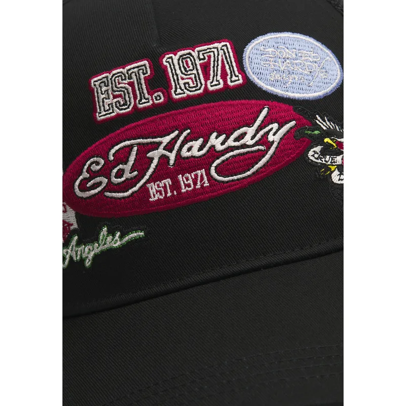 schwarze-trucker-kappe-est-1971-varsity-von-ed-hardy schwarze-trucker-kappe-est-1971-varsity-von-ed-hardy