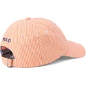 orangefarbene-gebogene-verstellbare-stretch-seersucker-kappe-von-polo-ralph-lauren