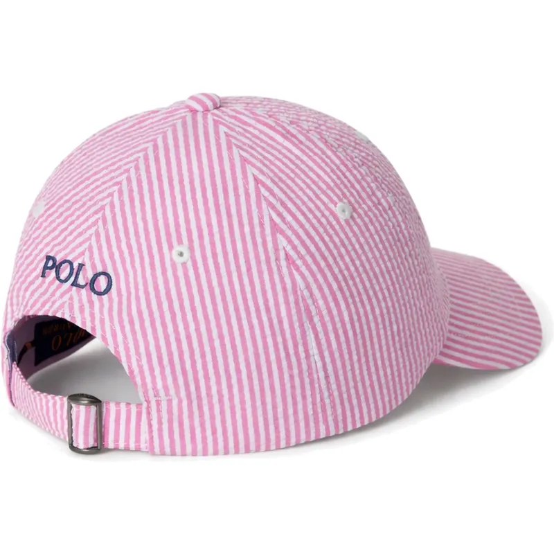 casquette-courbee-rose-ajustable-stretch-seersucker-polo-ralph-lauren